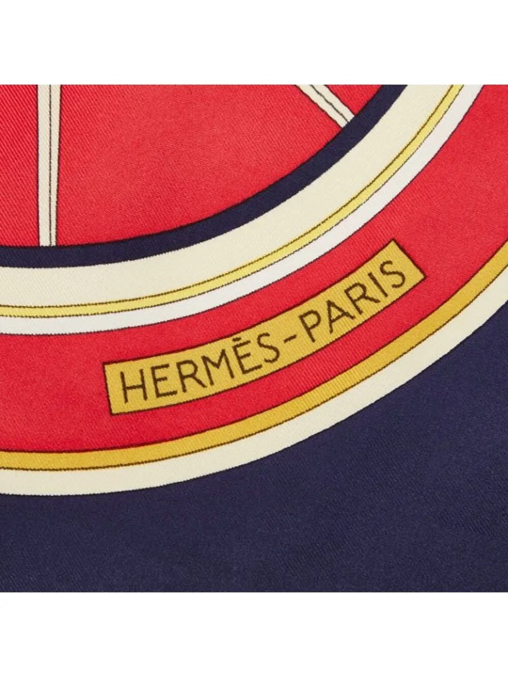 Hermes Carre 90 Washington's Carriage George Scarf Navy Multicolor Silk
